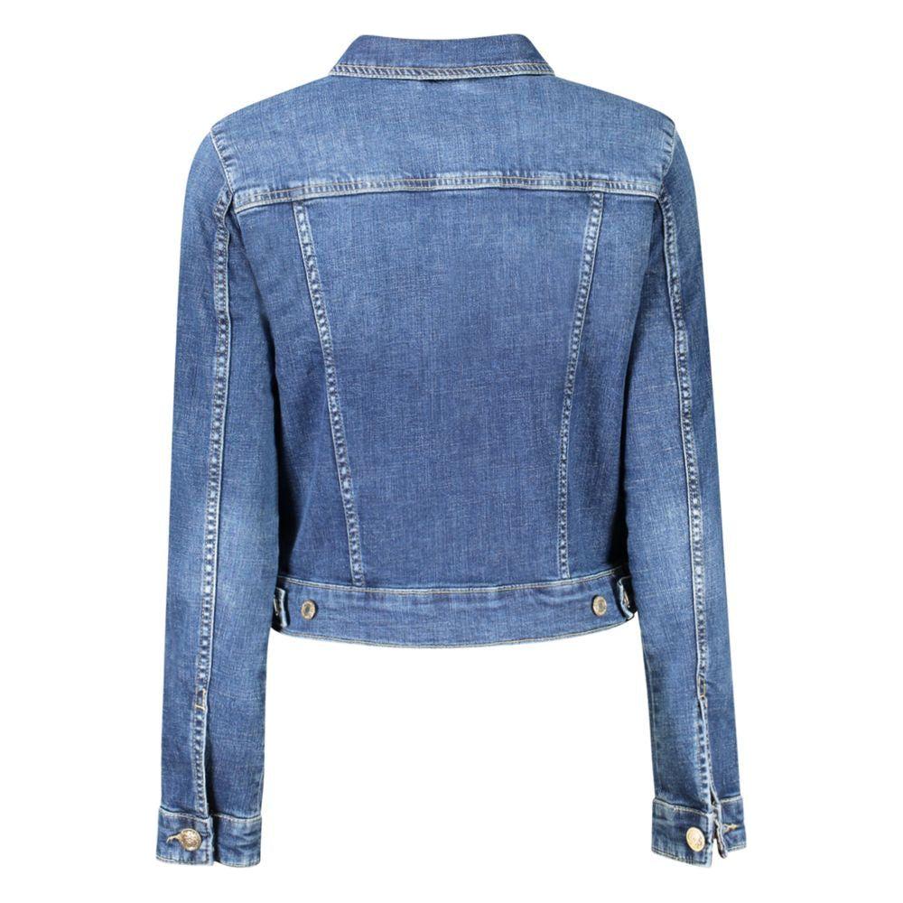 Guess Jeans Blue Cotton Jackets & Coat Guess Jeans