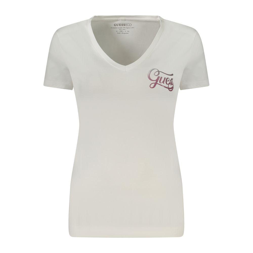 Guess Jeans White Cotton Tops & T-Shirt Guess Jeans