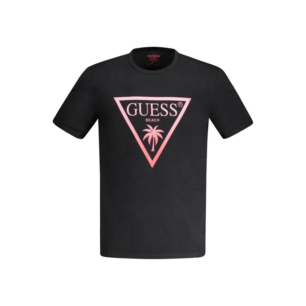 Guess Jeans Black Cotton T-Shirt Guess Jeans