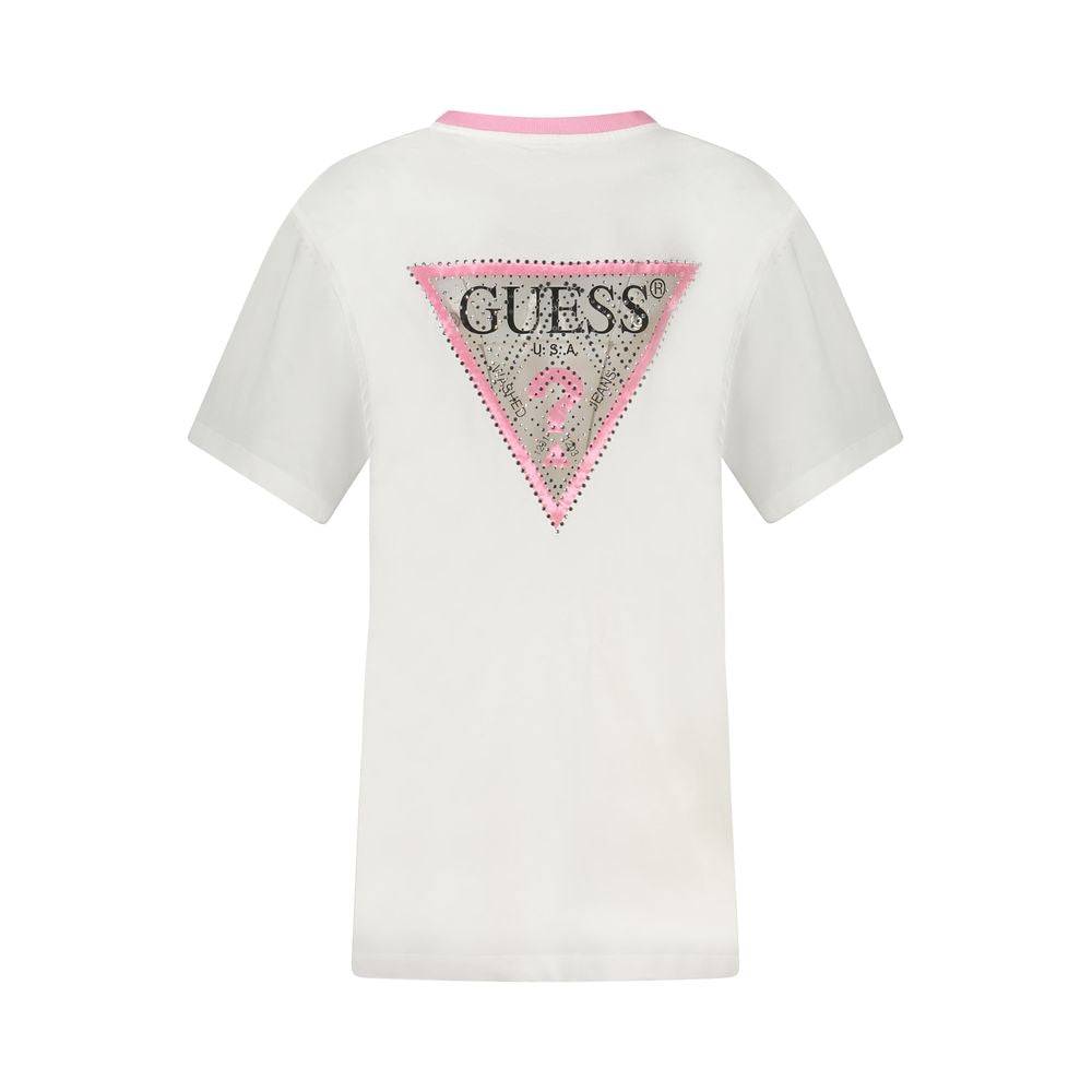 Guess Jeans White Cotton Tops & T-Shirt Guess Jeans