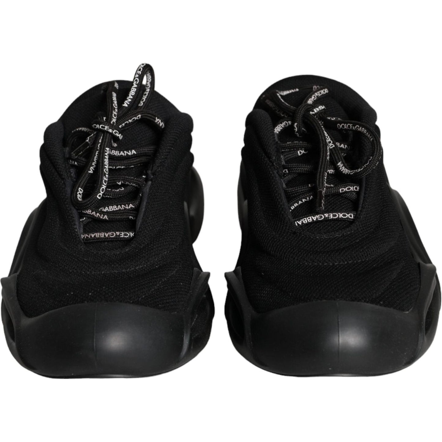 Dolce & Gabbana Black Lace Up Wave Low Top Sneakers Men Shoes Dolce & Gabbana