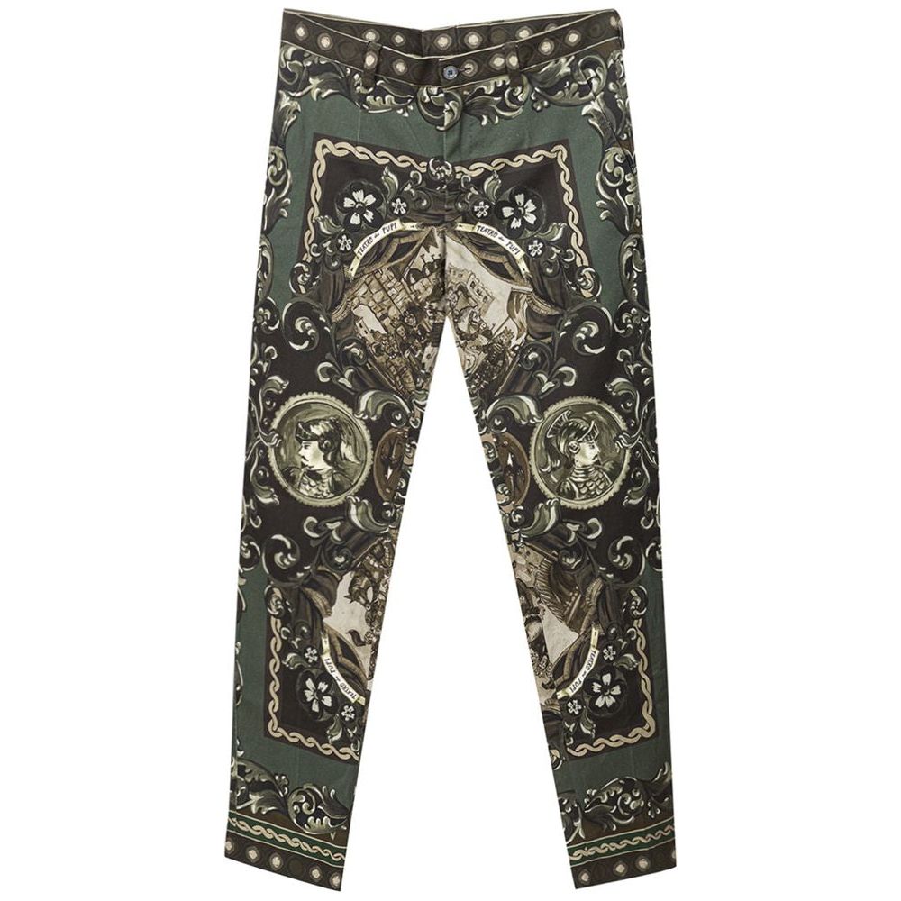 Dolce & Gabbana Green Cotton Jeans & Pant Dolce & Gabbana