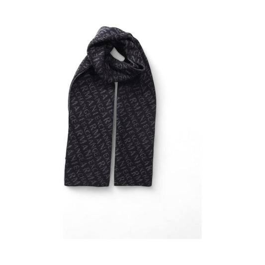 Armani Exchange Gray Polyamide Scarf Armani Exchange