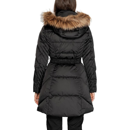 Guess Black Polyester Jackets & Coat Guess