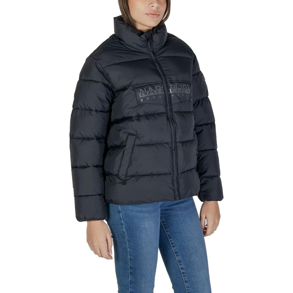 Napapijri Black Polyester Jackets & Coat Napapijri