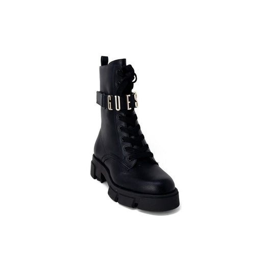 Guess Black Leather Leather Boot Guess