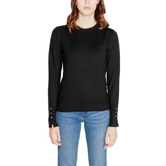 Jacqueline De Yong Black Viscose Tops & T-Shirt Jacqueline De Yong