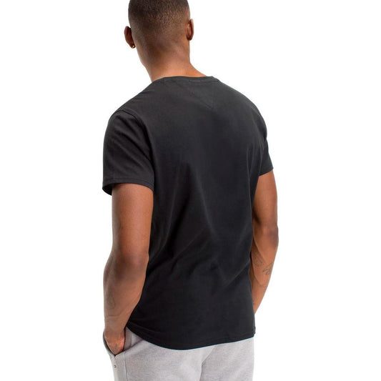 Tommy Hilfiger Jeans Black Cotton T-Shirt Tommy Hilfiger Jeans