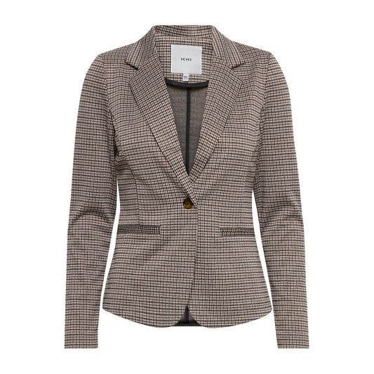 ICHI Beige Polyester Suits & Blazer ICHI