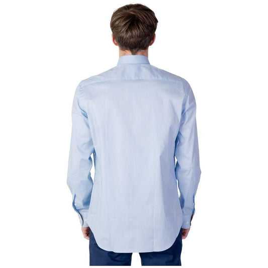 Alviero Martini Prima Classe Blue Cotton Shirt Alviero Martini Prima Classe