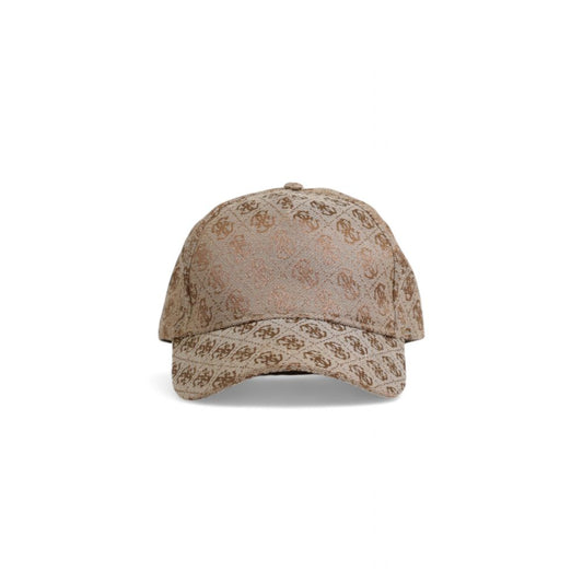 Guess Beige Polyester Hat Guess