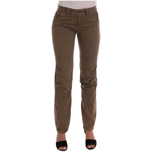 Ermanno Scervino Chic Brown Casual Cotton Pants Ermanno Scervino