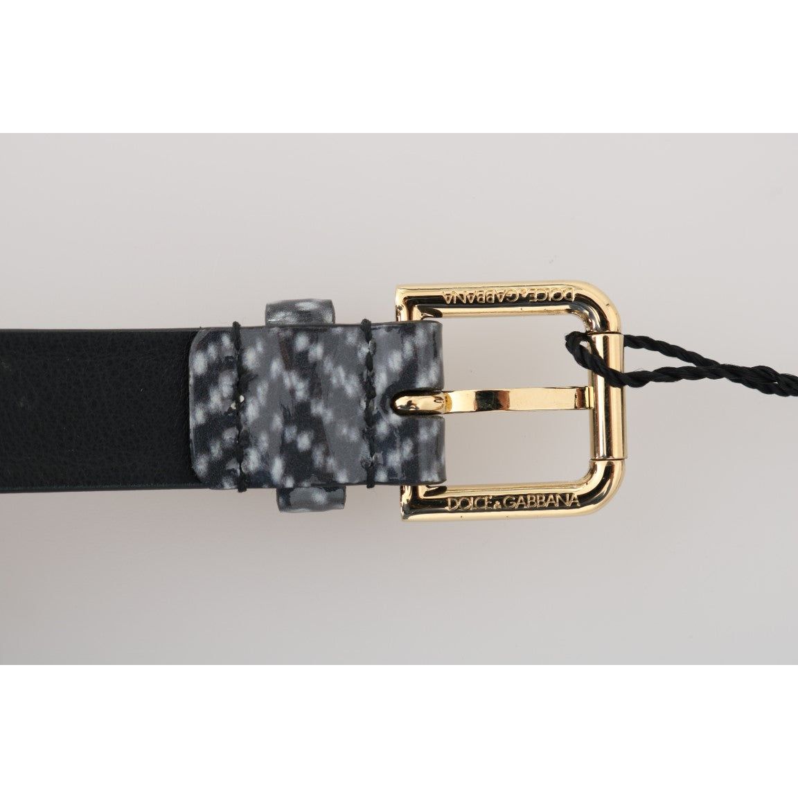 Dolce & Gabbana Elegant Chevron Leather Waist Belt Belt Dolce & Gabbana