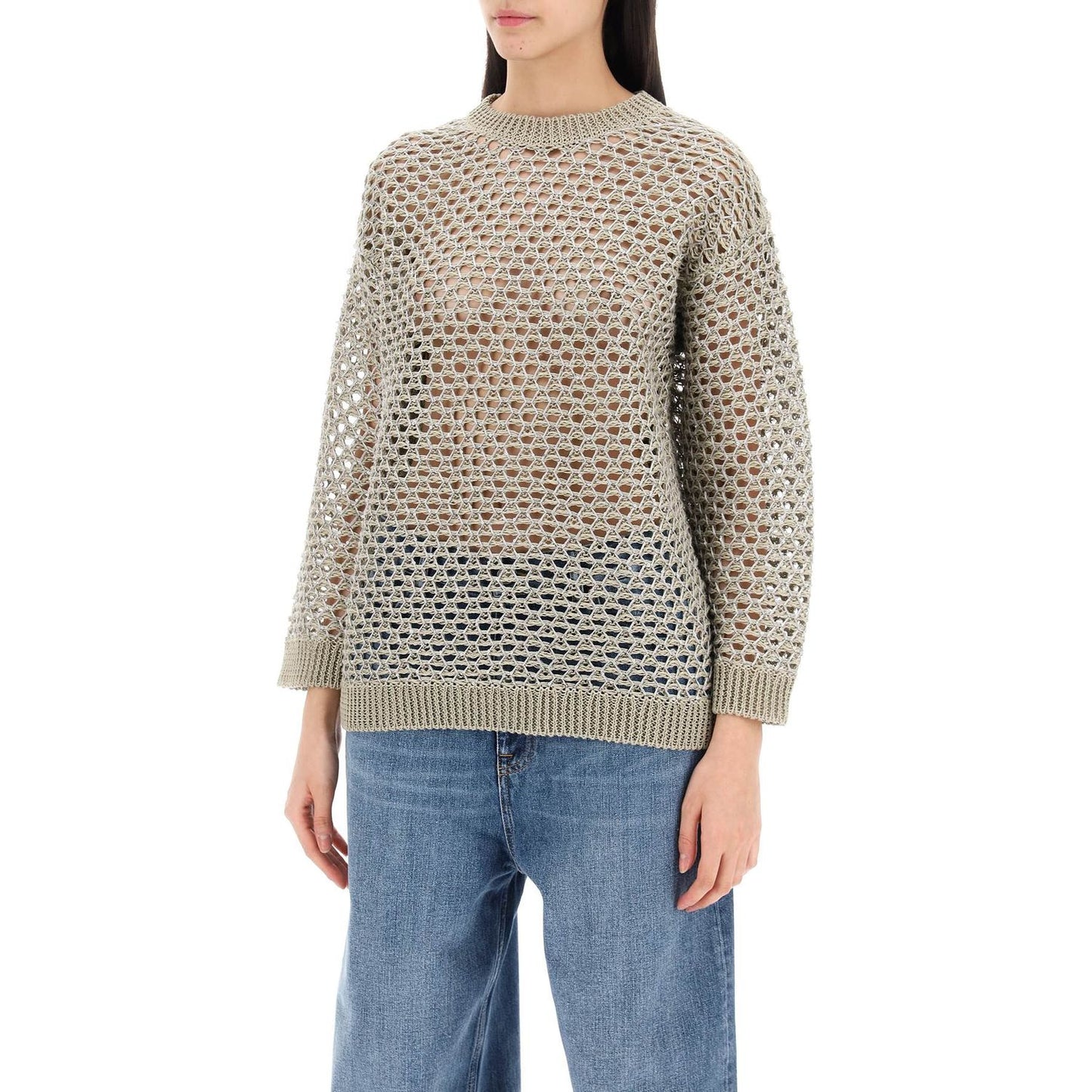 Valentino Garavani "mesh knit pullover with sequins embellished Knitwear Valentino Garavani