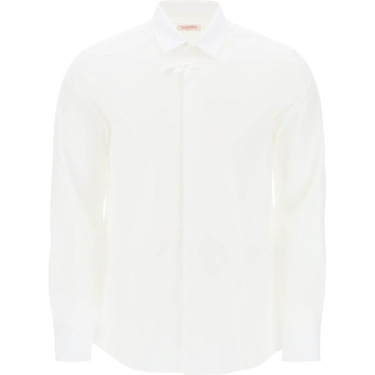 Valentino Garavani poplin shirt with flower patch detail