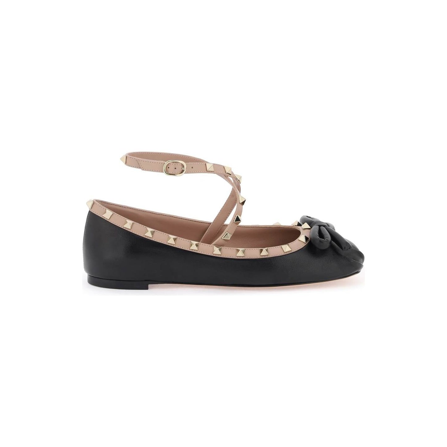 Valentino Garavani silk rockstud ballet flats Flat Shoes Valentino Garavani