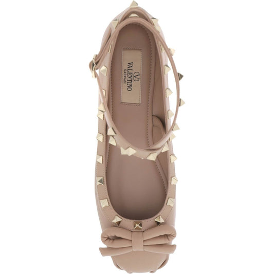 Valentino Garavani silk rockstud ballet flats