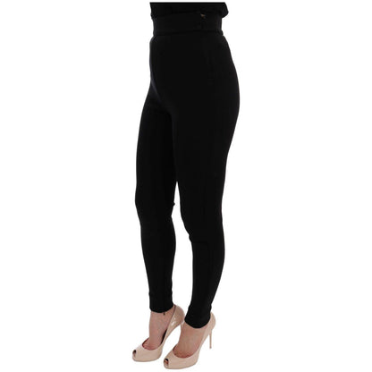 Dolce & Gabbana Elegant Black High Waist Stretch Tights Dolce & Gabbana