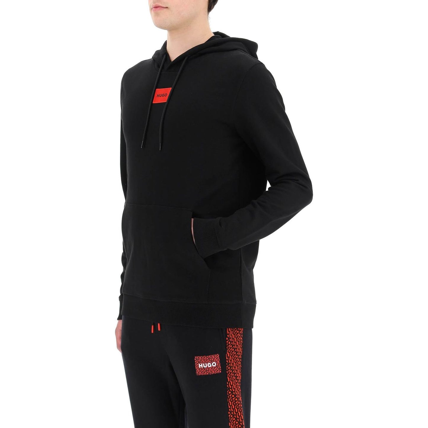 Hugo daratschi logo patch hoodie Topwear Hugo