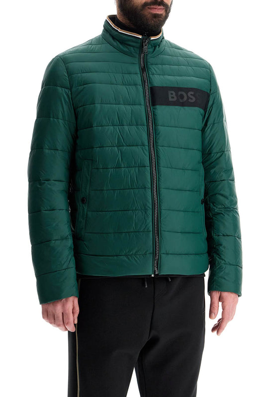 Boss green down jacket with high collar regular fit and zip Jackets Boss