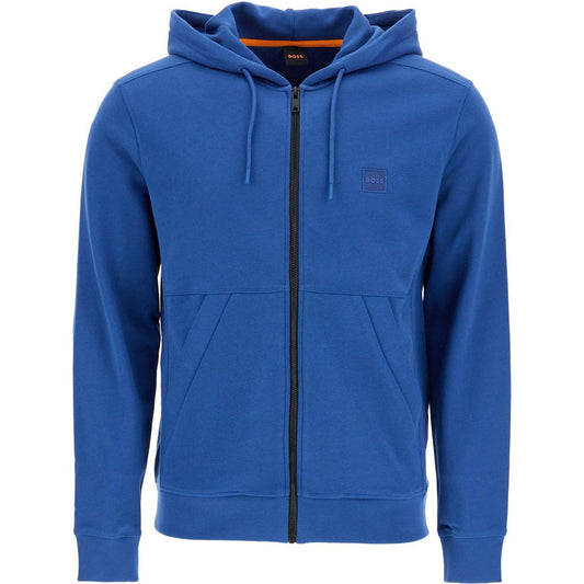 Boss blue regular fit zip hoodie long sleeve Topwear Boss