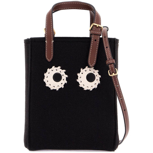 Anya Hindmarch mini felt tote bag with n/s eyes design Shopper Anya Hindmarch