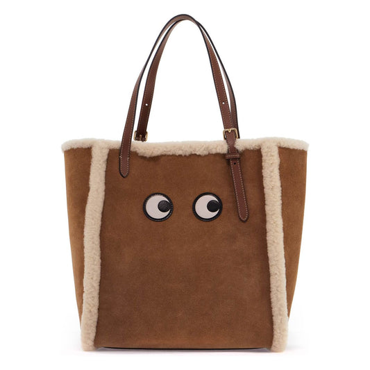 Anya Hindmarch tote bag with shearling eyes Shopper Anya Hindmarch