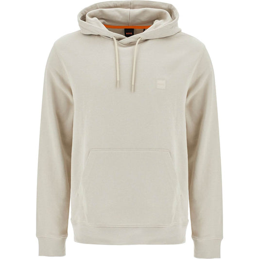 Boss hooded sweatshirt with logo patch Topwear Boss