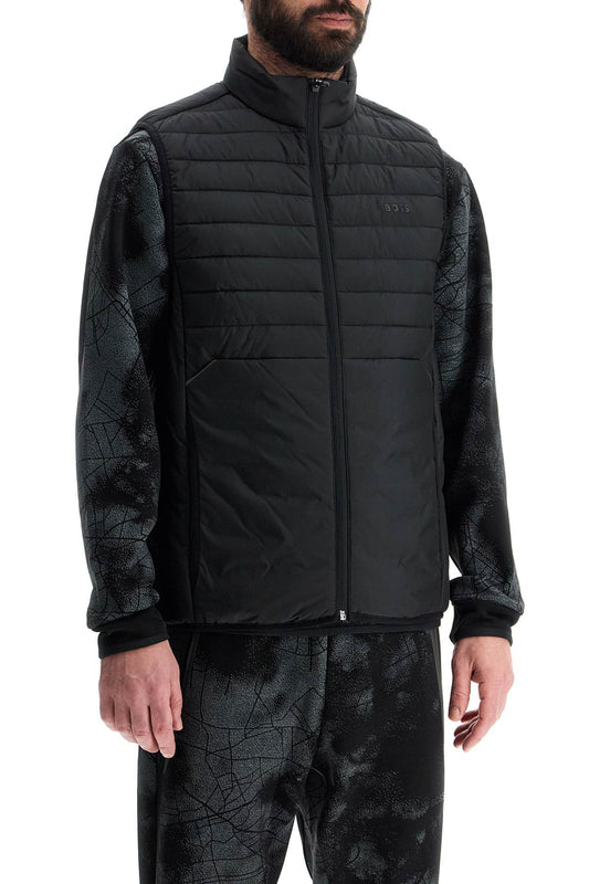 Boss black high collar quilted gilet regular fit Jackets Boss