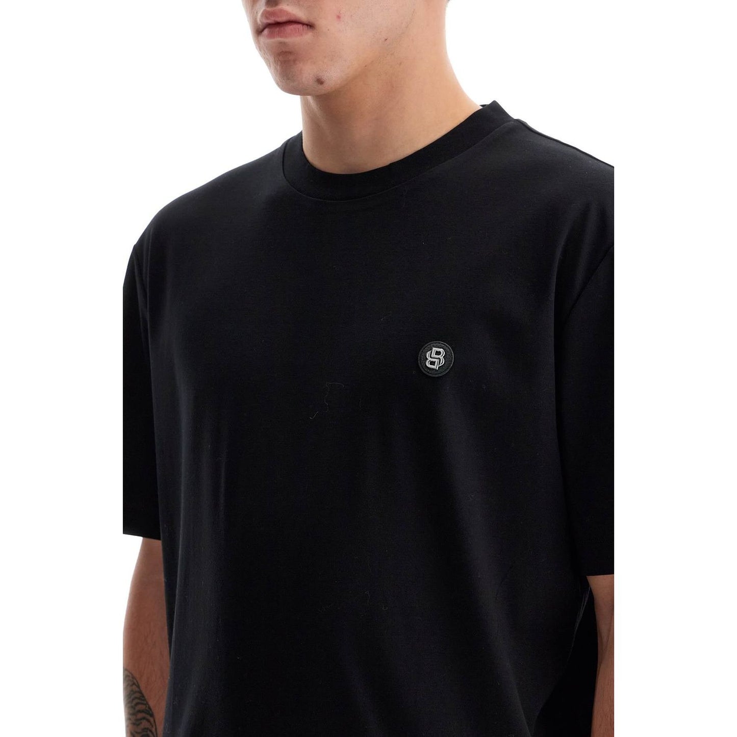 Boss t-shirt with double monogram patch Topwear Boss