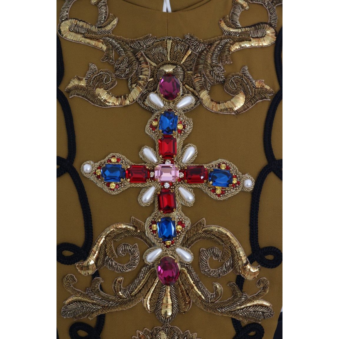 Dolce & Gabbana Runway Embellished Crystal Cross Vest Vest Jacket Dolce & Gabbana