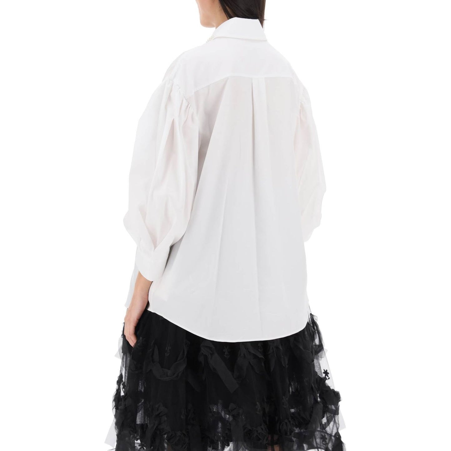 Simone Rocha puff sleeve shirt with embellishment Topwear Simone Rocha