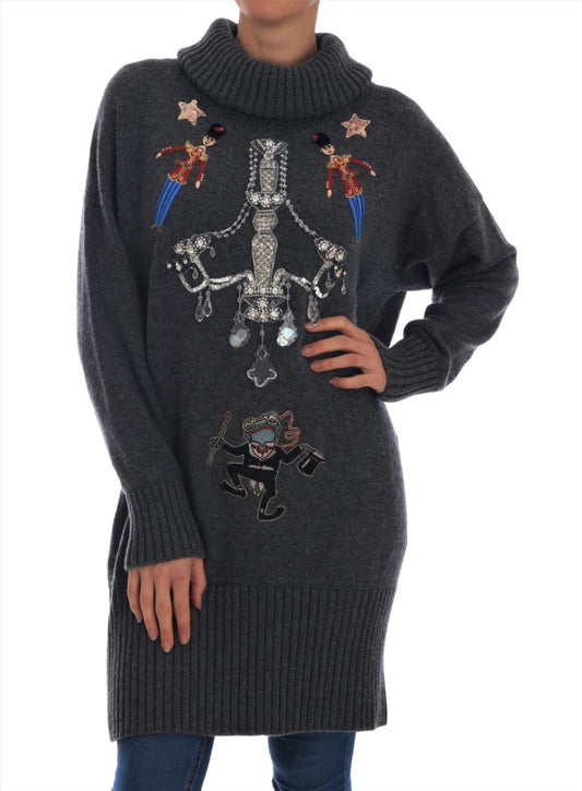 Dolce & Gabbana Enchanted Crystal Turtleneck Sweater Dolce & Gabbana