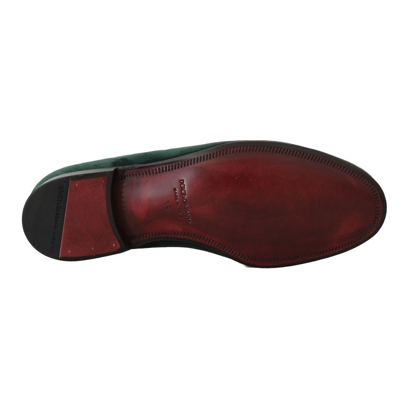 Dolce & Gabbana Elegant Green Suede Slip-On Loafers Dolce & Gabbana