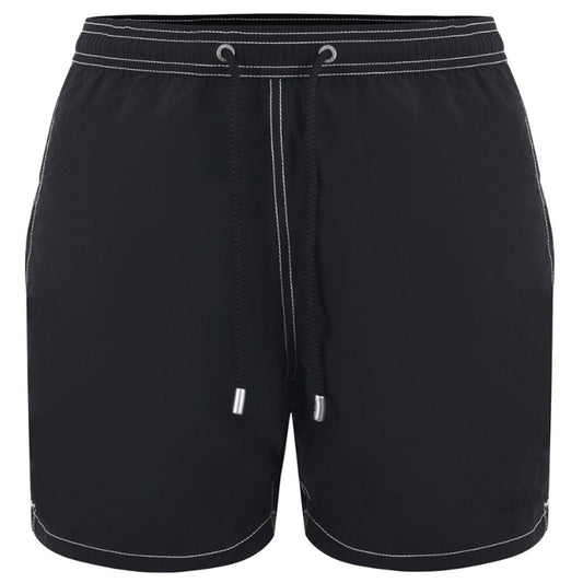 MC2 Saint Barth Black Polyester Men Swim Trunk MC2 Saint Barth