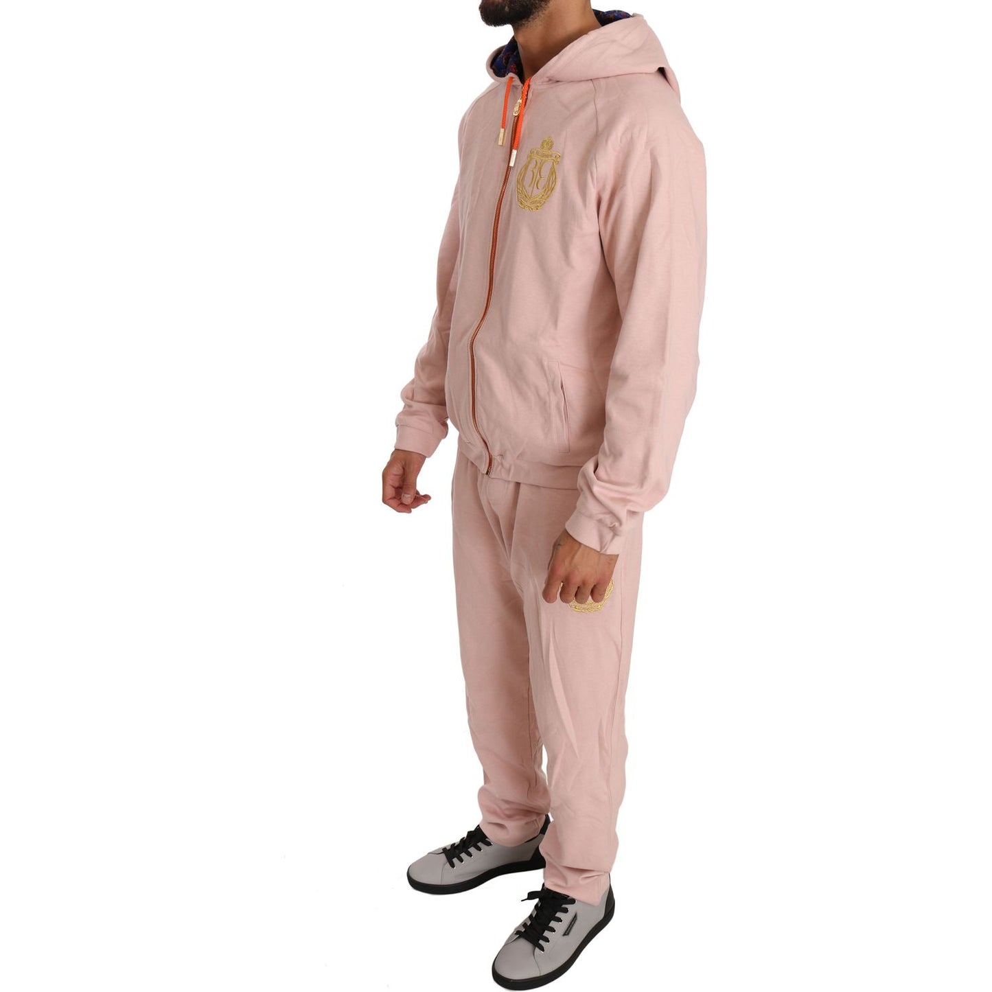 Billionaire Italian Couture Elegant Pink Cotton Sweatsuit Luxury Comfort Billionaire Italian Couture