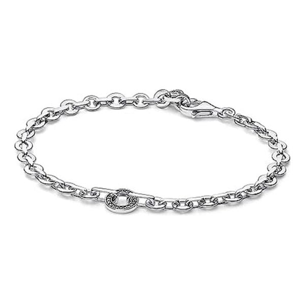 PANDORA JEWELS Mod. SIGNATURE PAVE BOLD CHAIN - Size 16 DESIGNER FASHION JEWELLERY PANDORA