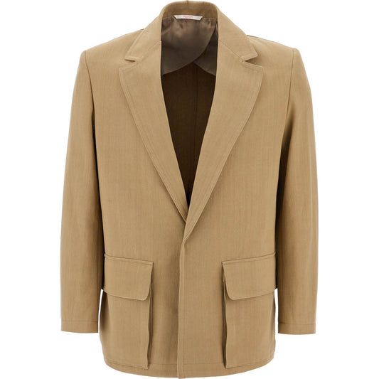 Valentino Garavani single-breasted canvas jacket Jackets Valentino Garavani