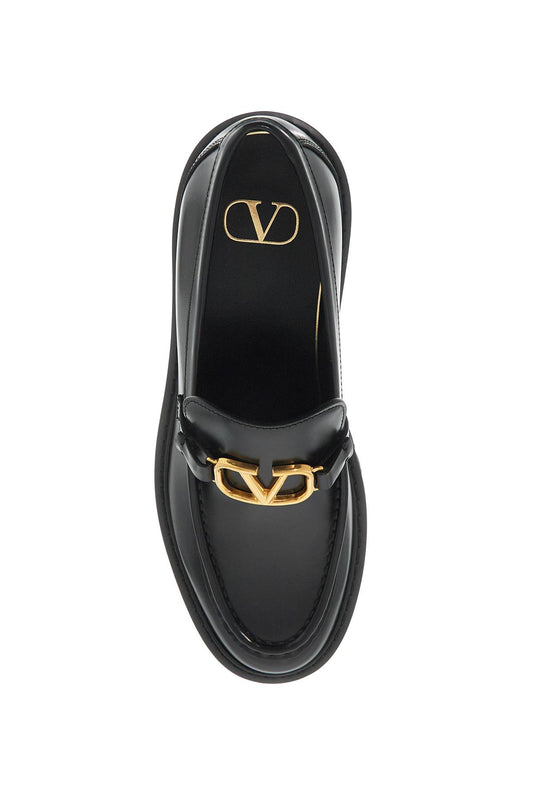 Valentino Garavani glossy leather vlogo signature loaf Loafers Valentino Garavani