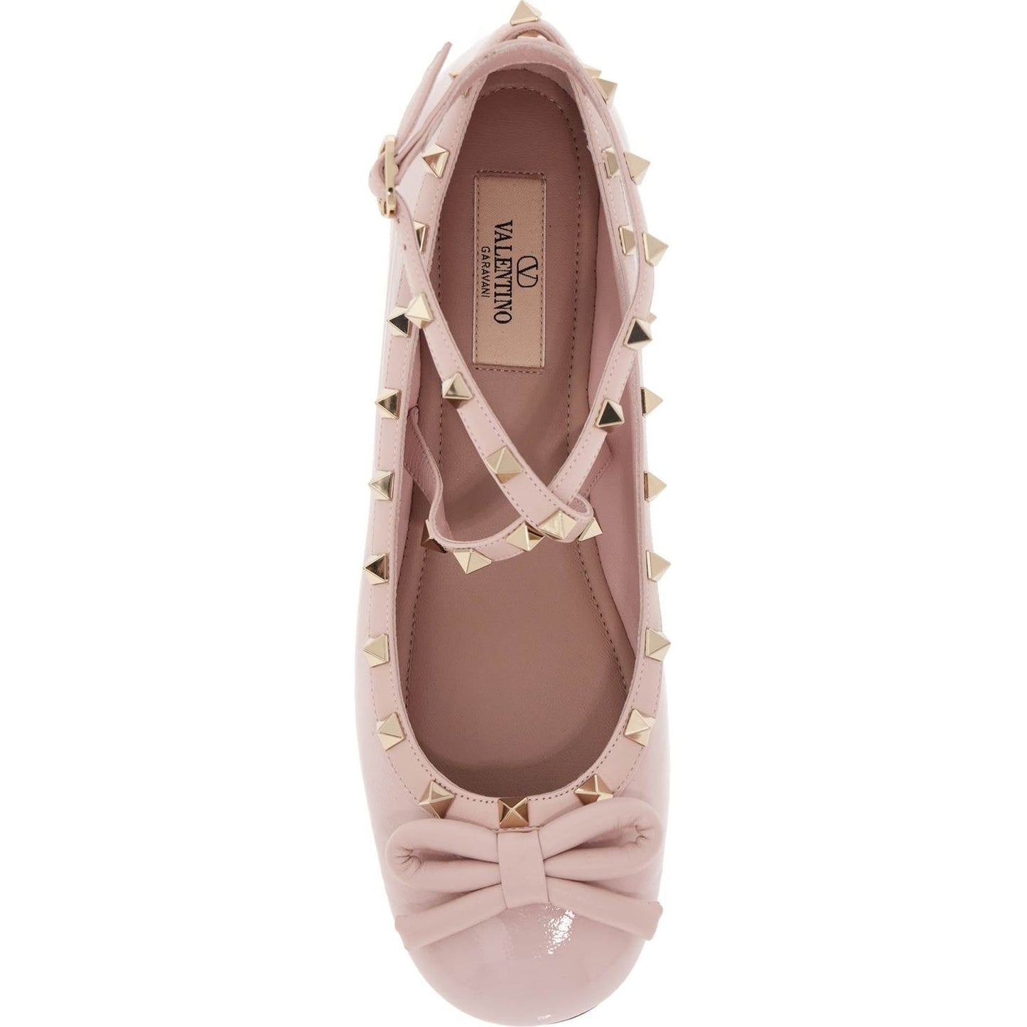 Valentino Garavani patent leather Rockstud ballerina flats Flat Shoes Valentino Garavani