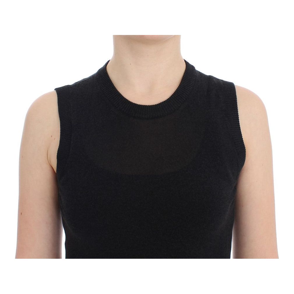 Dolce & Gabbana Elegant Black Sleeveless Pullover Vest Dolce & Gabbana