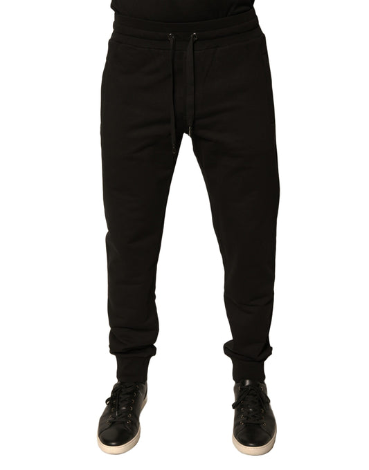 Dolce & Gabbana Black Cotton Jogger Men Sweatpants Pants Dolce & Gabbana