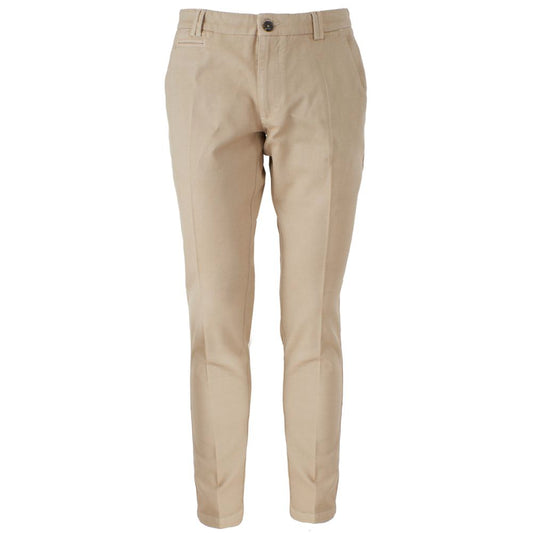 Yes Zee Beige Cotton Jeans & Pant Yes Zee