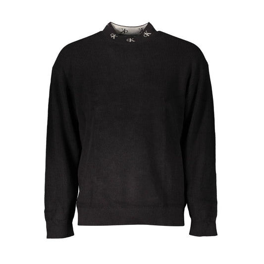 Calvin Klein Black Cotton Men Sweater Calvin Klein