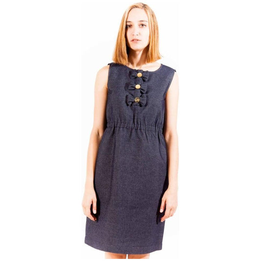 Love Moschino Blue Cotton Women Dress Love Moschino