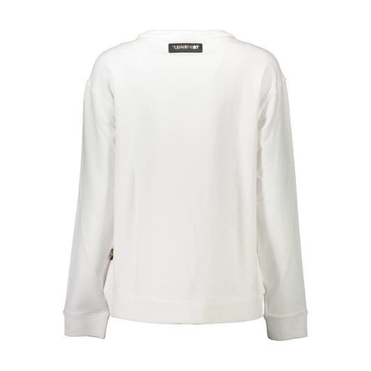 Plein Sport White Cotton Women Sweater Plein Sport