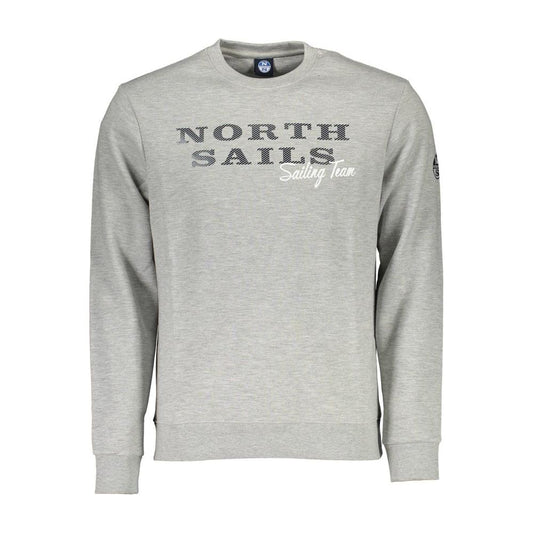 North Sails Gray Cotton Men Sweater North Sails