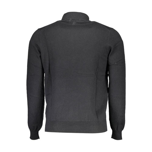 North Sails Black Cotton Men Sweater North Sails