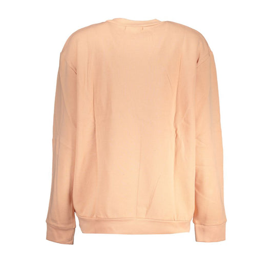 Cavalli Class Chic Pink Fleece Crew Neck Sweatshirt Cavalli Class