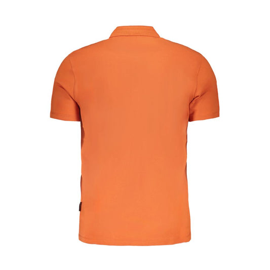 Napapijri Orange Cotton Polo Shirt Napapijri